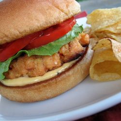 Salmon Burgers with Sesame Mayo