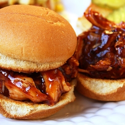 BBQ Pulled Chicken Sandwiches