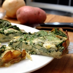 Roasted Garlic and Spinach Frittata