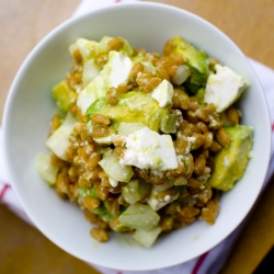 Farro, Feta, and Avocado Salad