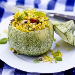 Farmstand Stuffed Zucchini Squash