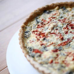 Red Pepper and Mushroom Chive Tart