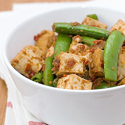 Sambal Beancurd with Snap Peas