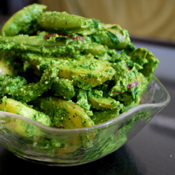 Peas & Potatoes in Parsley Pesto