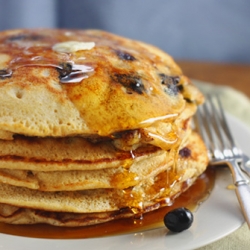 Sour Cream Blueberry Pancakes