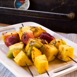 Rum Soaked Grilled Fruit Skewers