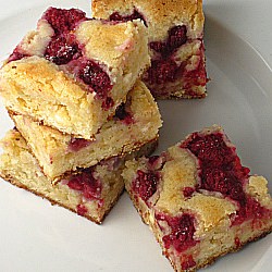 Raspberry White Chocolate Blondies