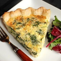 Spinach, Ricotta and Asiago Quiche