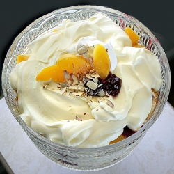 Peach Melba Trifle