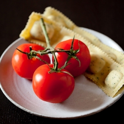 Fresh Pasta and Tomatoes