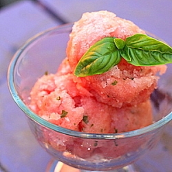 Watermelon-Basil Sorbet