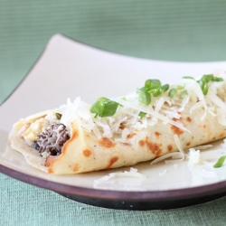 Morel Mushroom Crepes