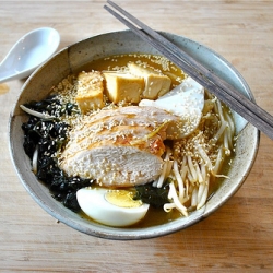 Miso Ramen with Chicken and Tofu