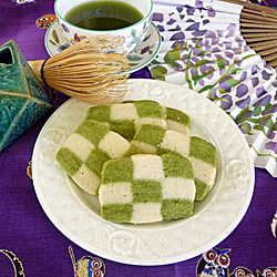 Matcha Checkerboard Cookies