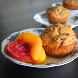 Beet Peach Muffins