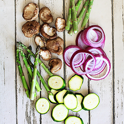 Grilled Vegetables with Flatbread