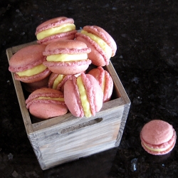 Strawberry Lemon Cream Macarons