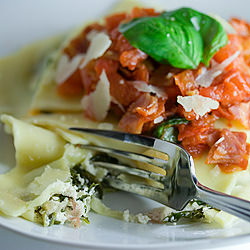 Arugula Goat Cheese Ravioli