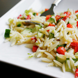 Lemony Orzo-Veggie Salad