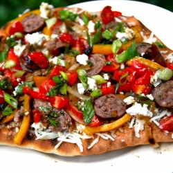 Grilled Italian Sausage Pizza