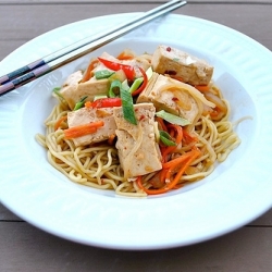 Spicy Tofu Teriyaki with Ramen