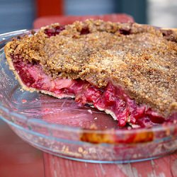 Apple Raspberry Rhubarb Apple Pie