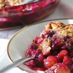 Peach and Blueberry Crisp