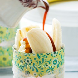 Caramel Banana Split with Pecans