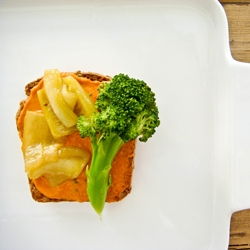 Tahini and Roasted Veggie Toast