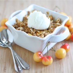 Cherry Rhubarb Crisp