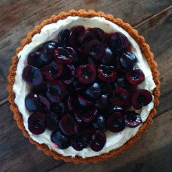 Black Cherry and Marscarpone Tart