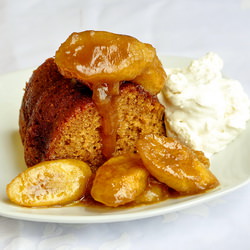 Honey Cake w/ Rum & Butter Bananas