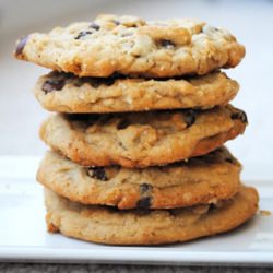 Peanut Butter Oat Chocolate Cookies