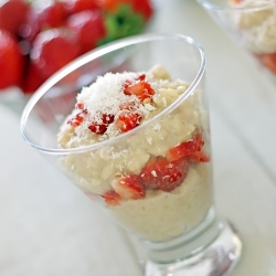 Strawberry Brown Rice Pudding