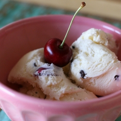 Homemade Cherry Garcia Ice Cream