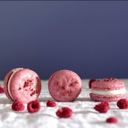 Raspberry Macarons