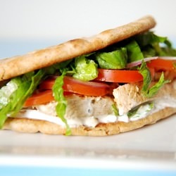 Chicken Souvlaki Gyros with Tzatzik