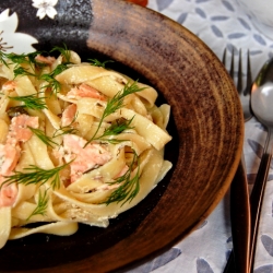 Salmon Fetuccini