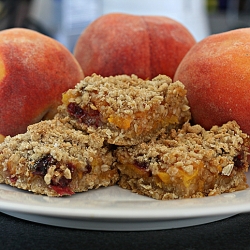 Craisin Peach Crumble Bars