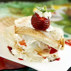 Strawberry Coconut Napoleon Dessert