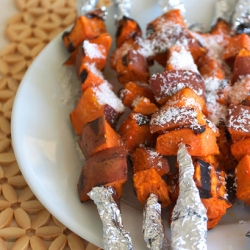 Grilled Coconut Sweet Potato Kebabs