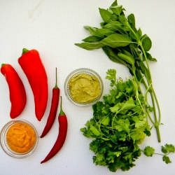 Red and Green Tahini Spread