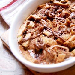 Nutella Chocolate Bread Pudding