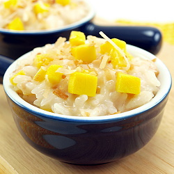 Coconut Mango Rice Pudding