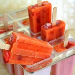 Mango Strawberry Popsicles