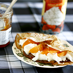 Apricot Crepe (Eggless Dessert)