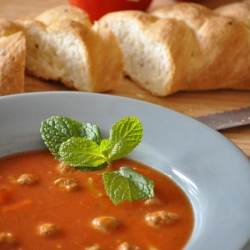 Tomato soup with Meatballs