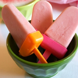 Watermelon Frozen Yogurt Popsicles