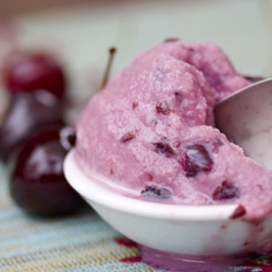 Cherry Basil Buttermilk Sorbet