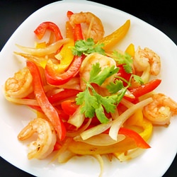 Stir Fried Capsicum & Prawns